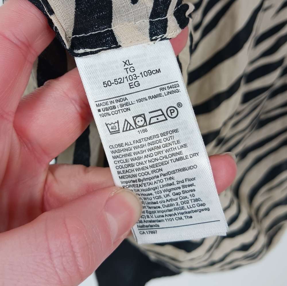 Banana Republic Ramie Zebra Print Dress - Picture 9 of 9